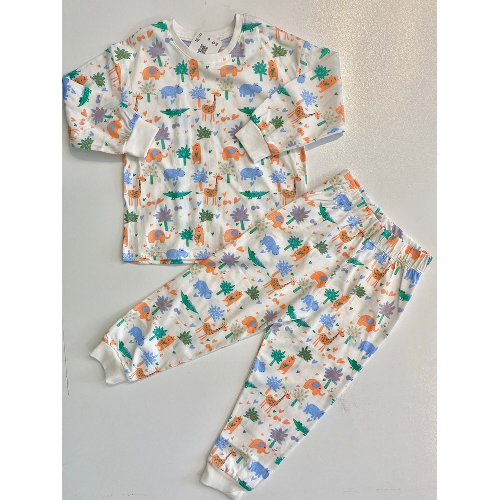 20405 HAYVAN DESENLİ PİJAMA 3/8