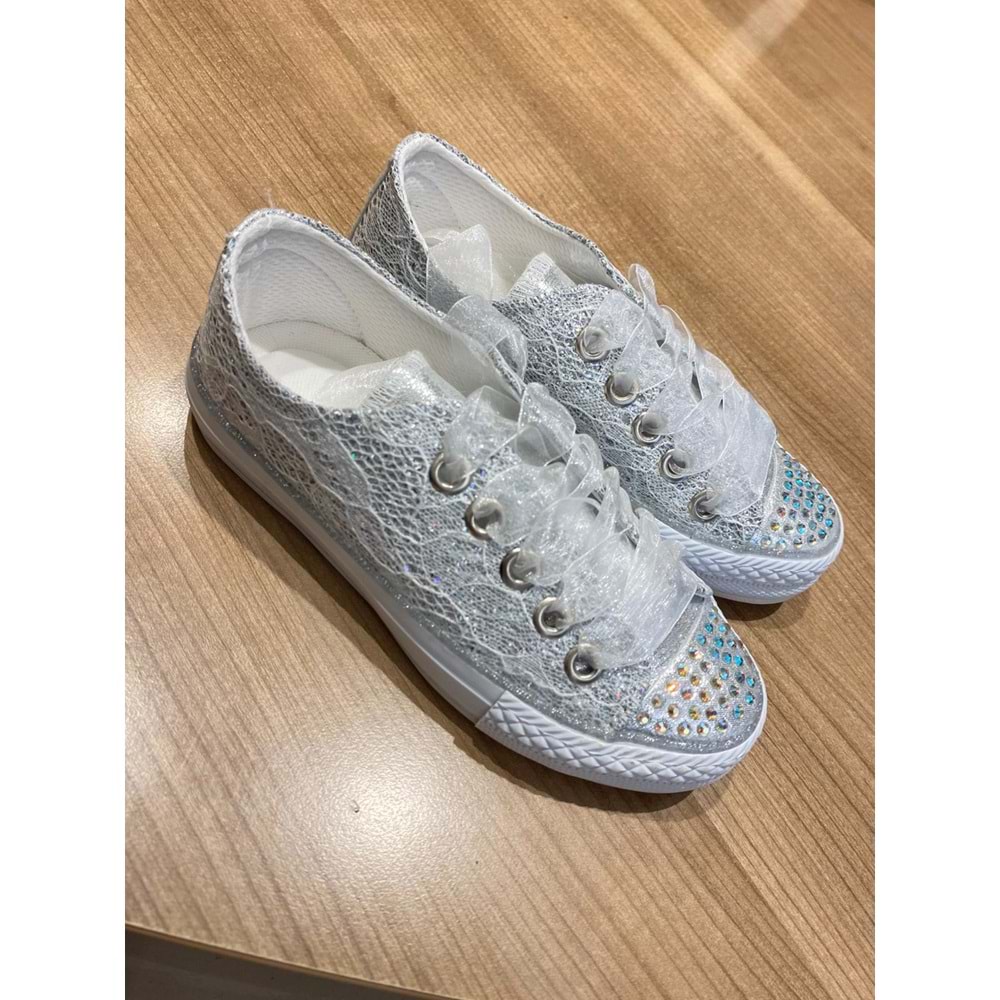 K-1204 ÇOCUK DANTEL TAŞLI SPOR AYAKKABI