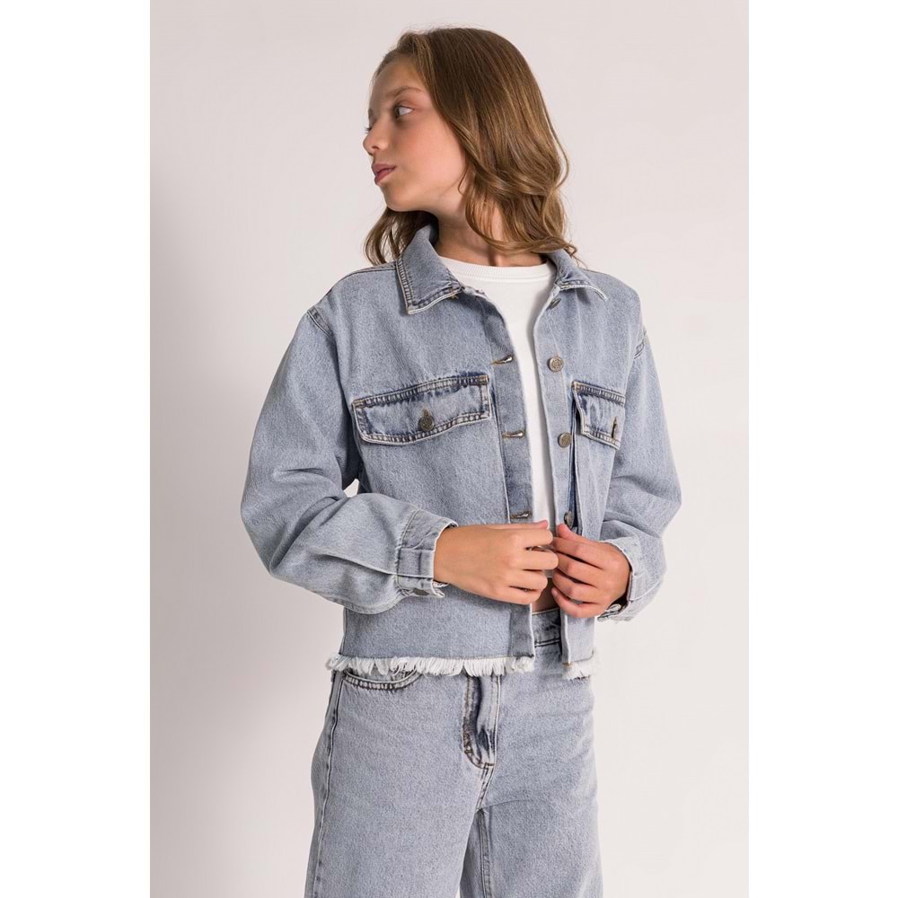 M 0255 PÜSKÜLÜ CROP KOT CEKET 4/9