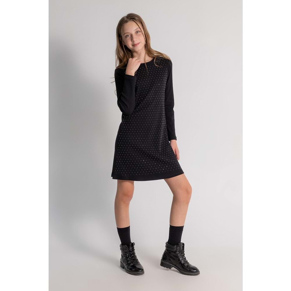 0563 TAŞ DETAYLI ELBİSE 9/14