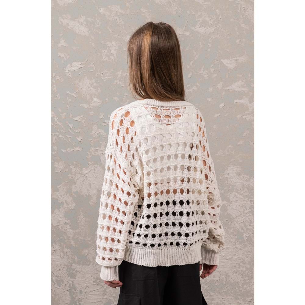 0386 ÇOCUK ÖRGÜ CROP BLUZ