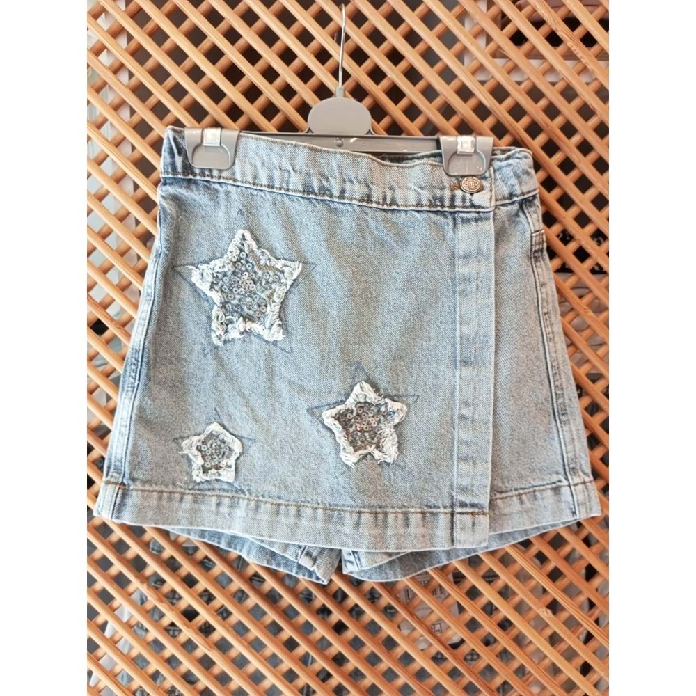 0525 ÇOCUK YILDIZLI ŞORT ETEK