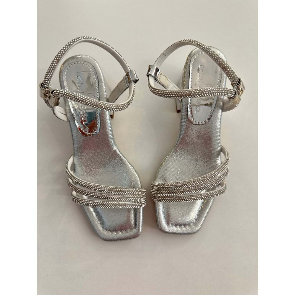 K-84 ÇOCUK ABİYE KALIN TOPUK SANDALET