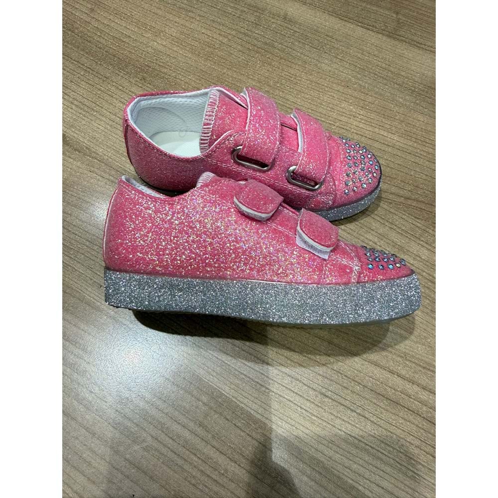 K-1203 ÇOCUK SİMLİ TAŞLI SPOR AYAKKABI (30 NUMARAYA KADAR IŞIKLI)