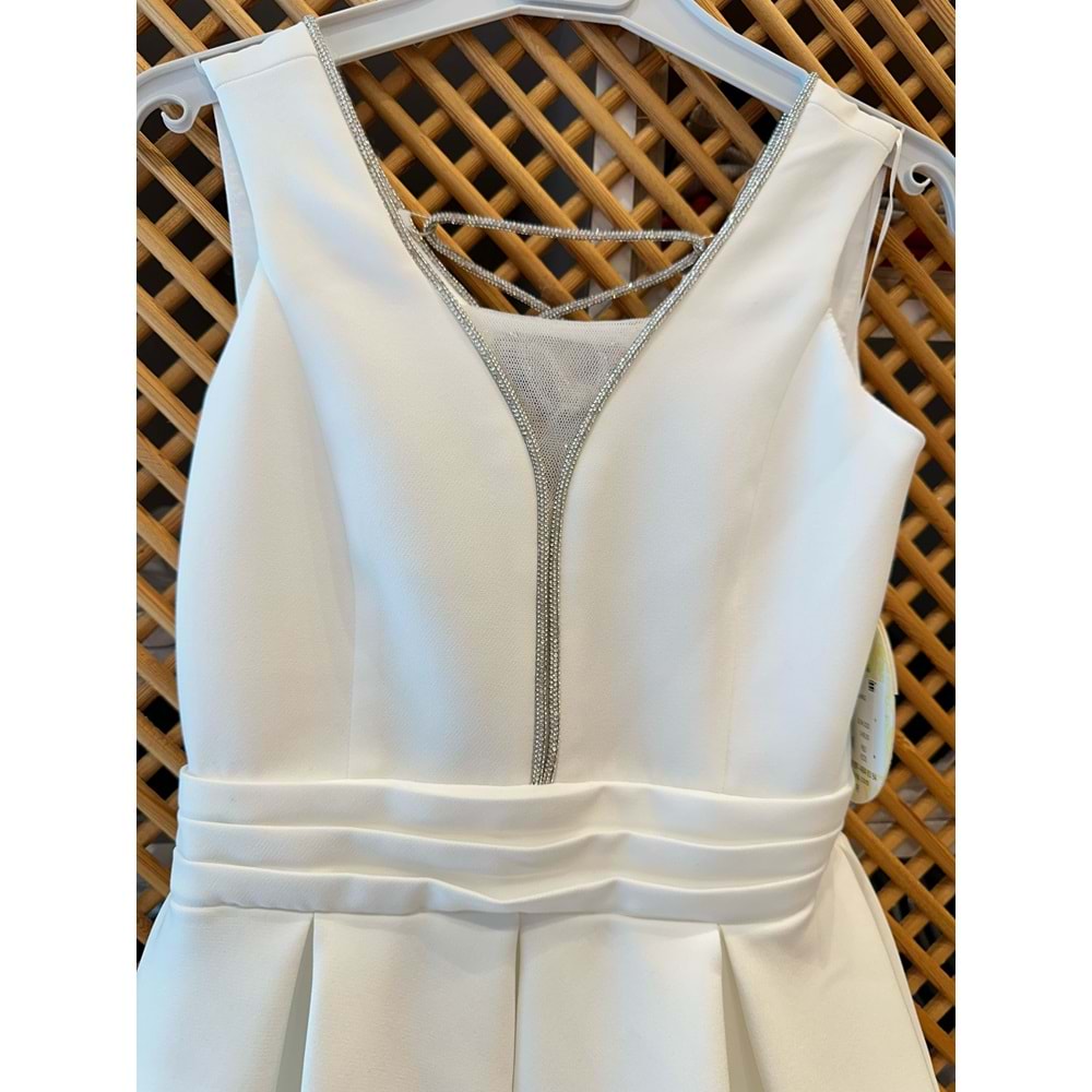 841 ÇOCUK TAŞLI SIRT BAĞLAMALI ELBİSE