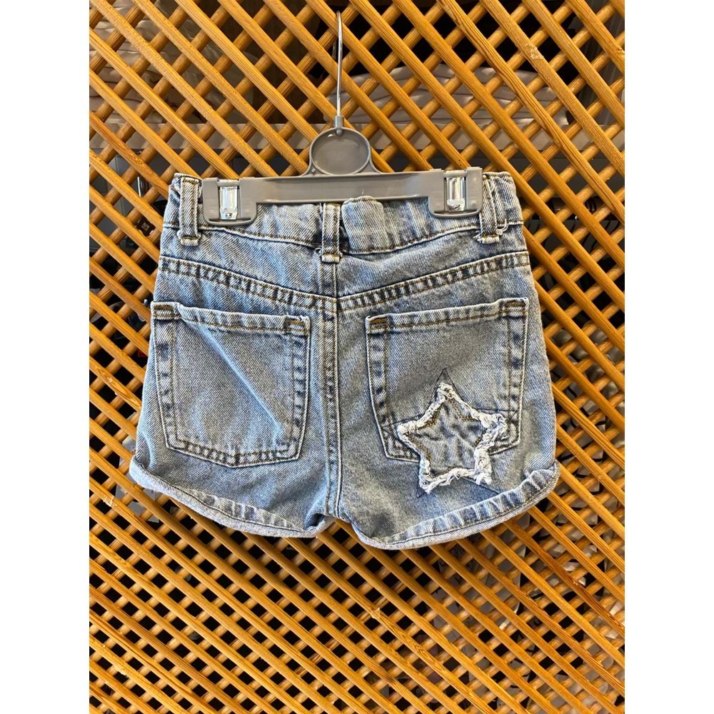 0686 ÇOCUK YILDIZLI KOT ŞORT