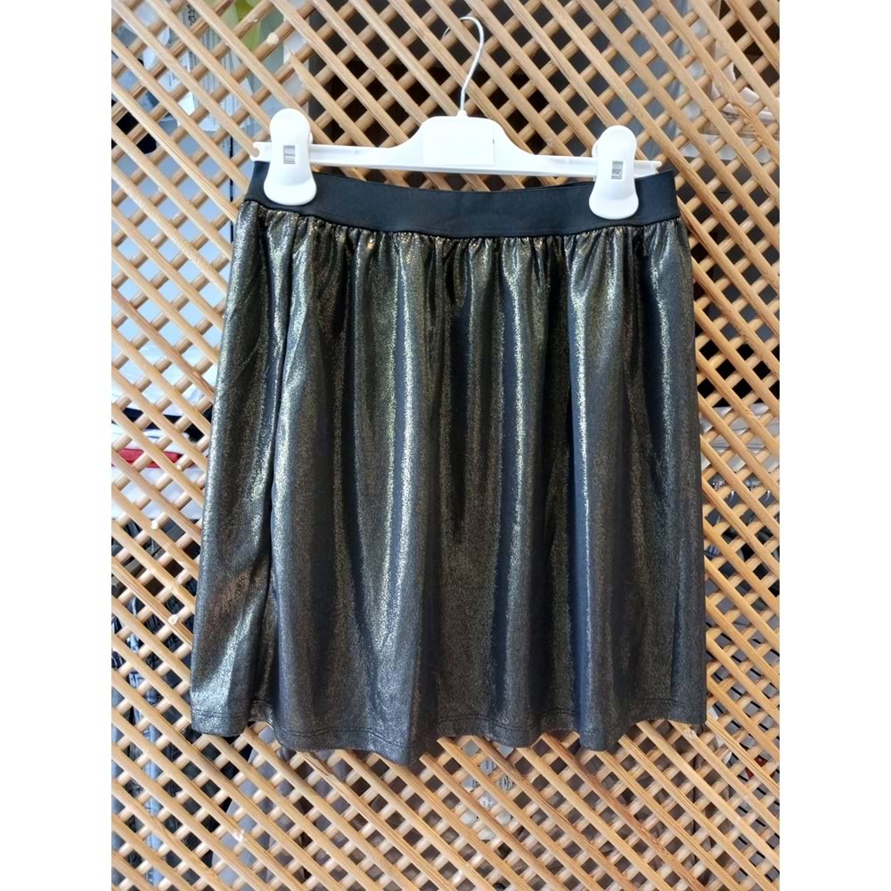 3889 ÇOCUK BELİ LATİKLİ SARI SİMLİ ETEK