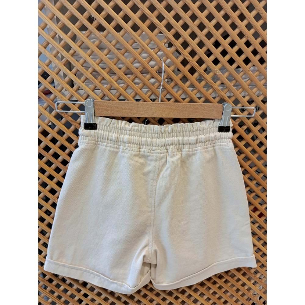 2808 ÇOCUK BELİ LASTİKLİ İNCE KOT KUMAŞ ŞORT
