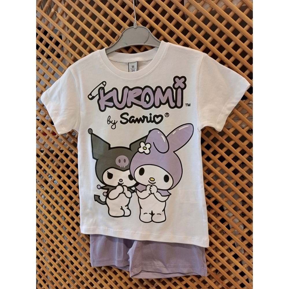 0713 ÇOCUK KUROMİLİ PENYE KUMAŞ ŞORTLU TAKIM