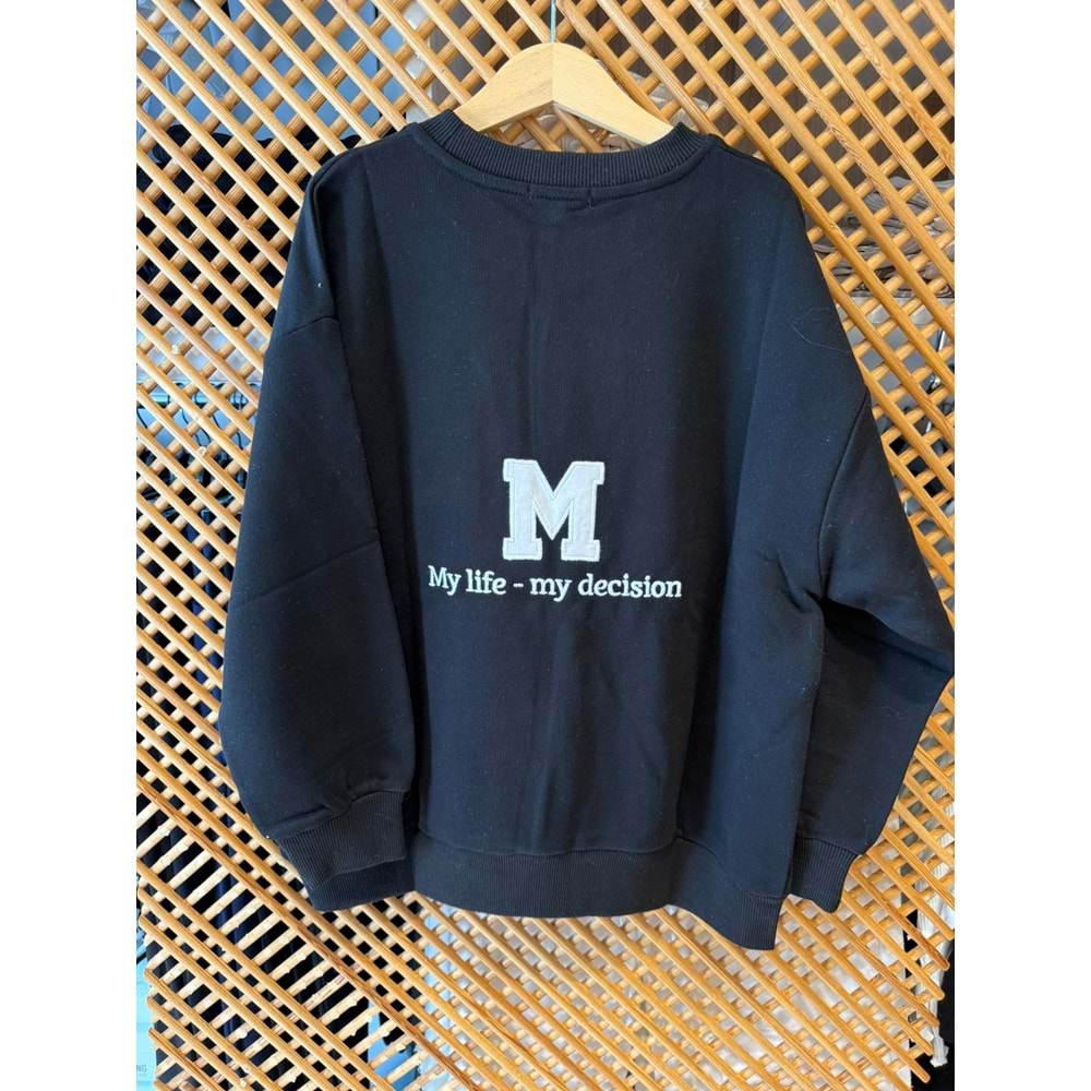 123220 ÇOCUK PAMUKLU PENYE BASKILI OVERSİZE SWEAT - PD KIDS