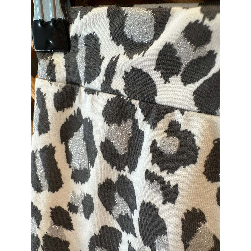 436777 ÇOCUK LEOPAR DESEN SİMLİ İNCE MEVSİMLİK TAYT - PD KIDS