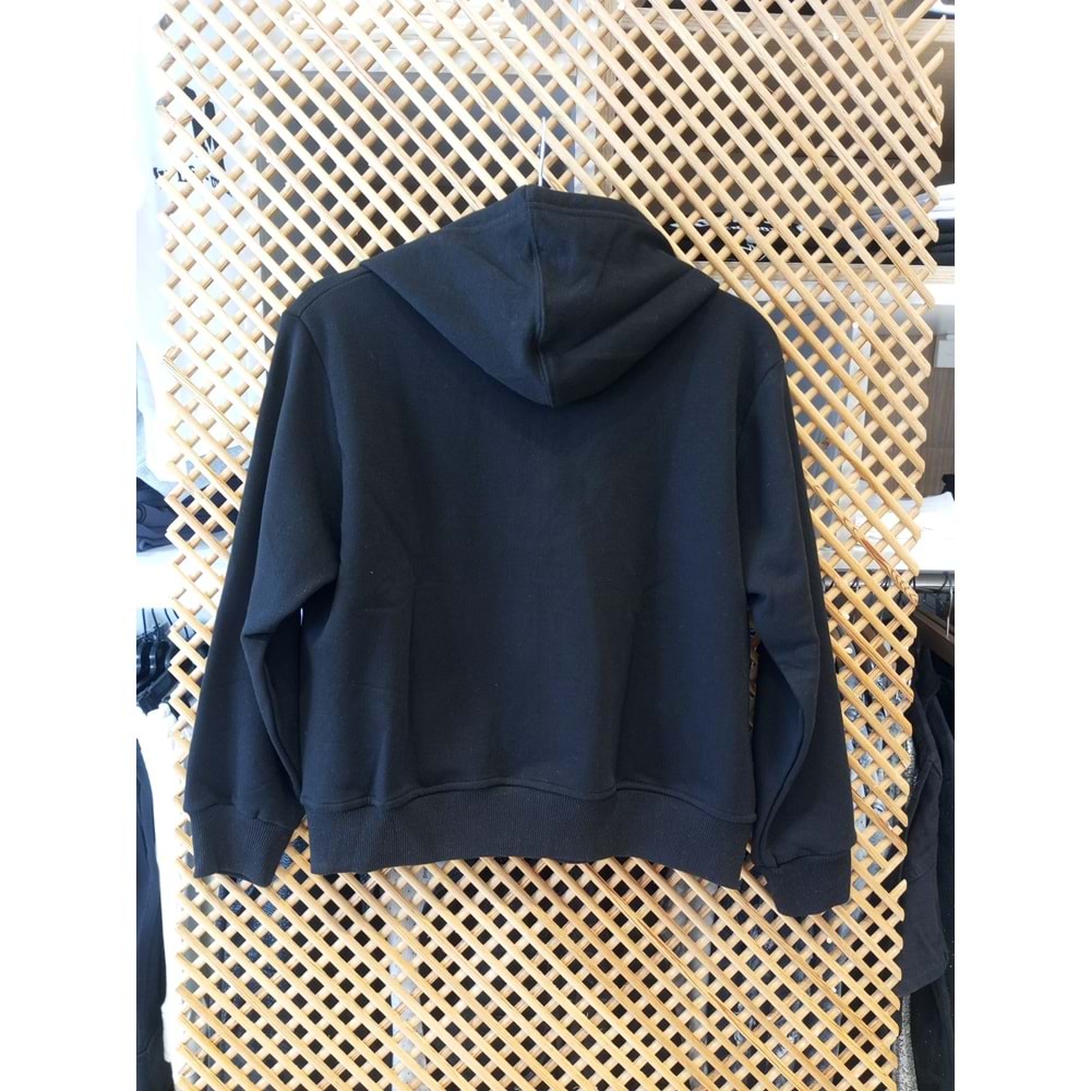 225270 ÇOCUK KAPÜŞONLU PAMUK KOTON OVERSİZE SWEAT HIRKA