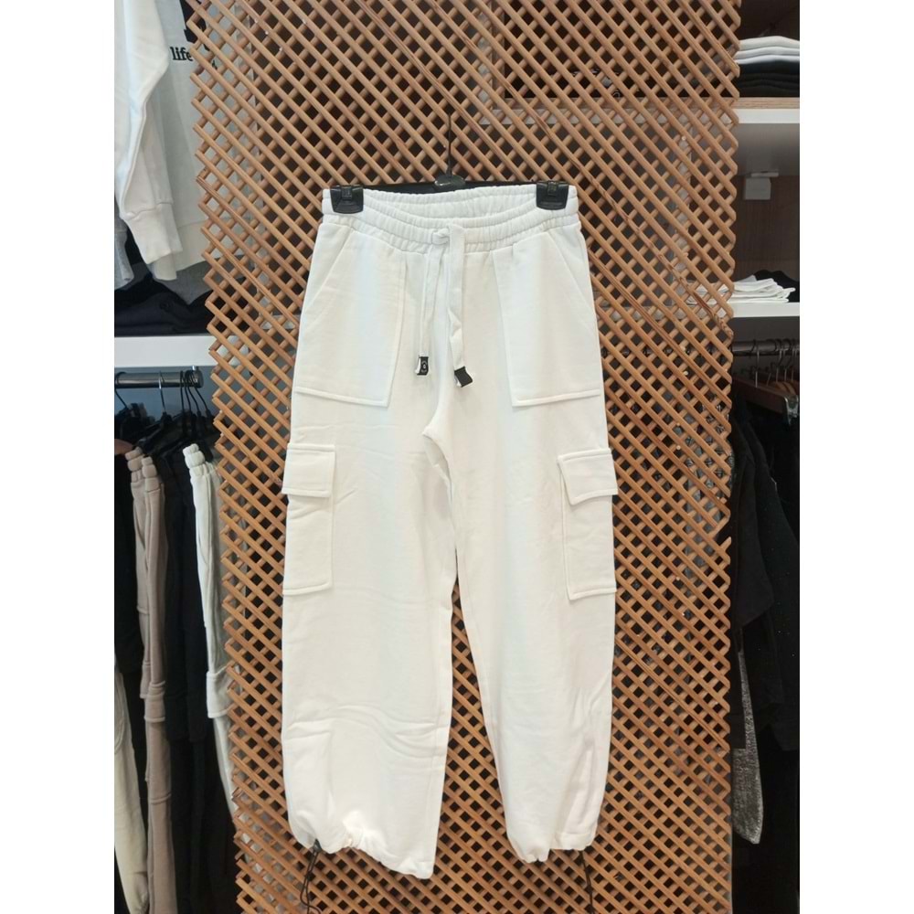 124240 ÇOCUK PAMUK KOTON KARGO CEPLİ BOL KESİM EŞOFMAN ALT