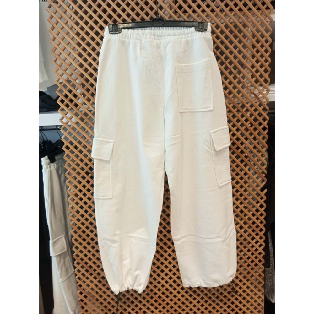 124240 ÇOCUK PAMUK KOTON KARGO CEPLİ BOL KESİM EŞOFMAN ALT