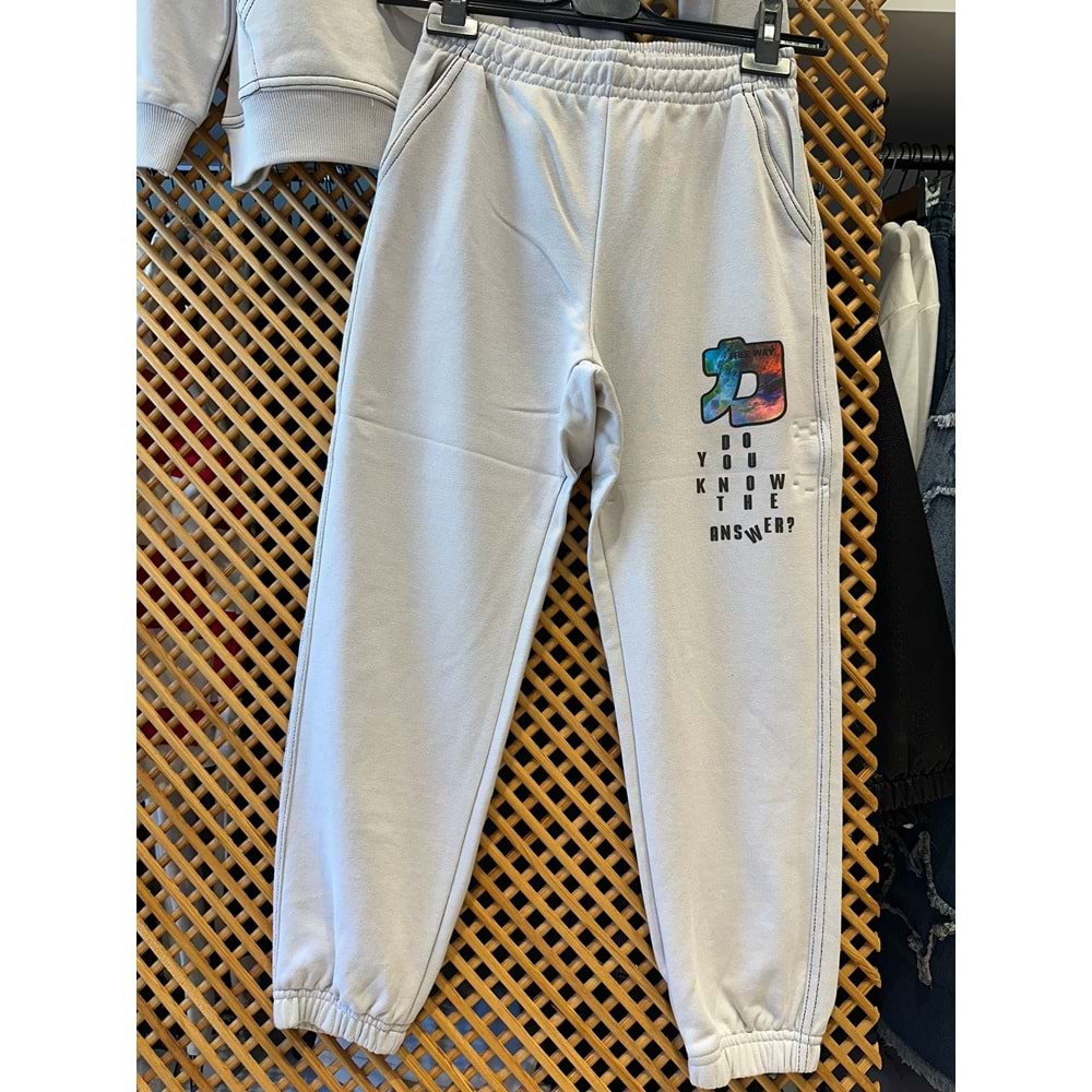 4006 ÇOCUK KAPŞONLU SIRTI BASKILI TAKIM - PD KIDS - ÇOCUK - GRİ - 12/13 - ST000002137-GRİ-12/13