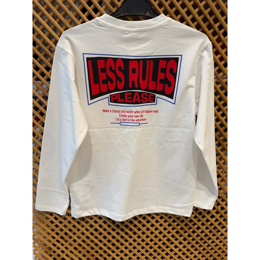 17145 ÇOCUK UZUN KOLLU SIRTI BASKILI MEVSİMLİK BADİ