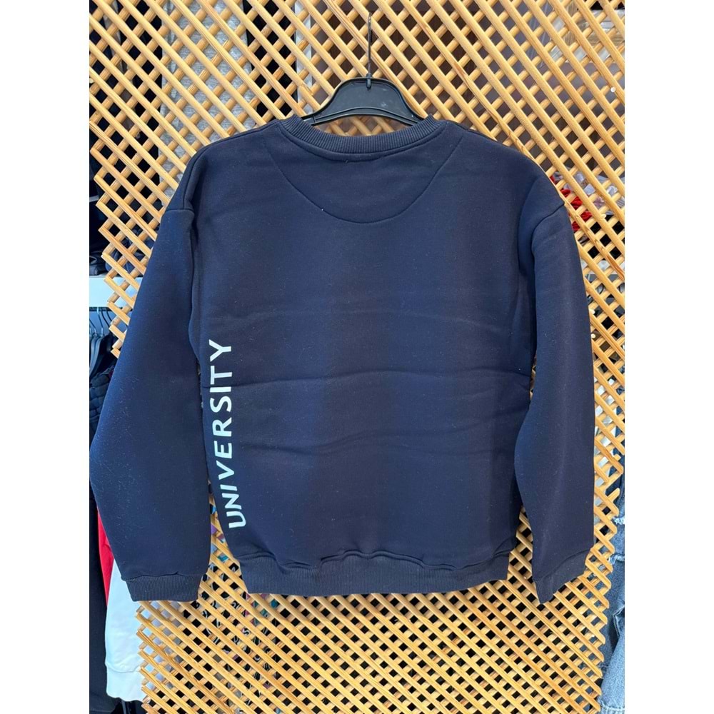 16213 ÇOCUK İÇİ ŞARDONLU ÖNÜ ARKASI BASKILI SWEAT - ÇOCUK - LACİVERT - 9