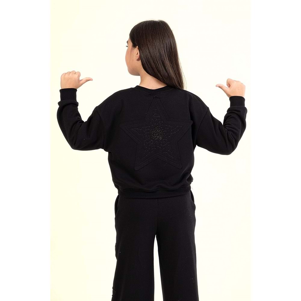 9842 ÇOCUK YILDIZ NAKIŞLI MEVSİMLİK EŞOFMAN TAKIMI