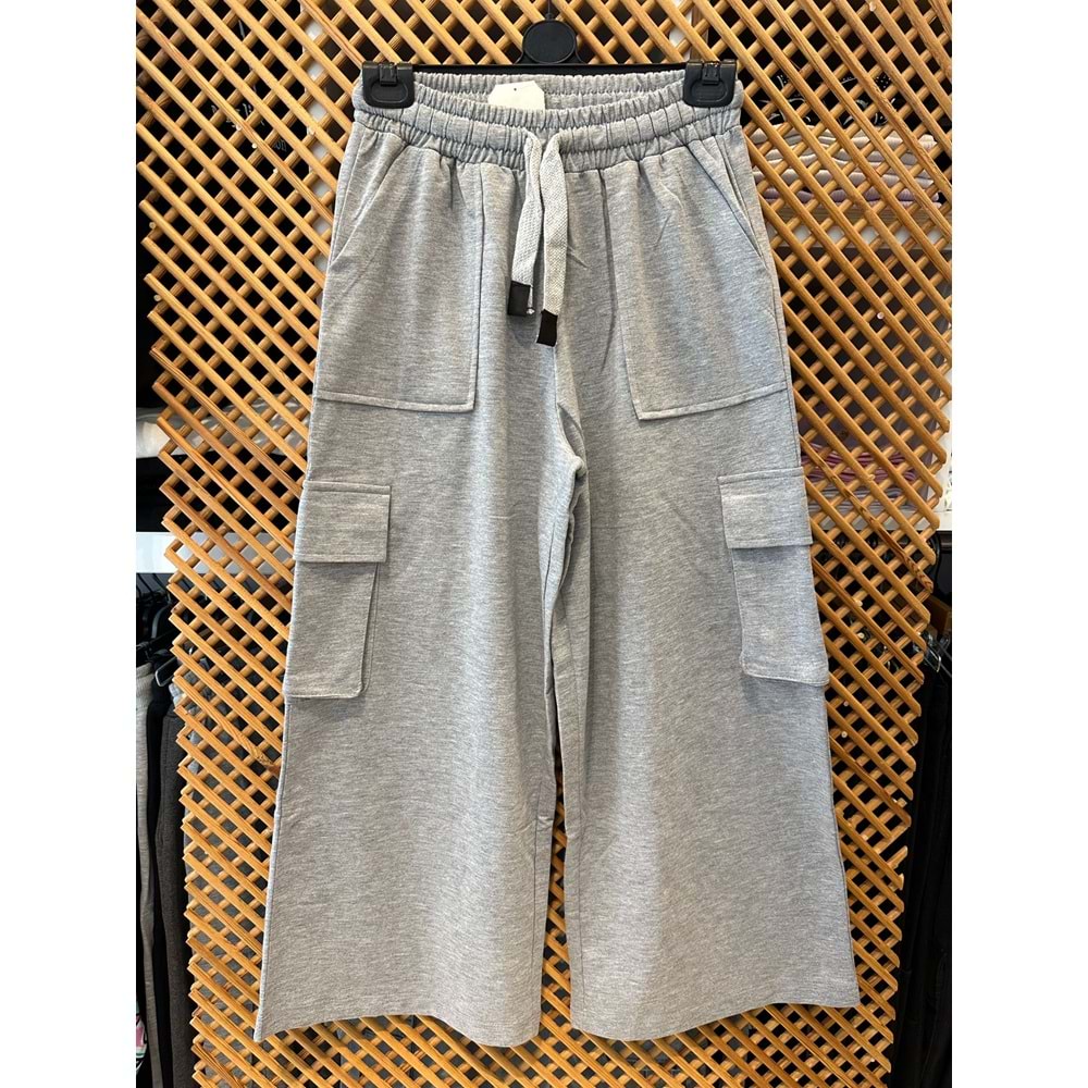 225250 ÇOCUK PAMUKLU MEVSİMLİK PENYE KUMAŞ BOL PAÇA KARGO CEP EŞOFMAN ALT