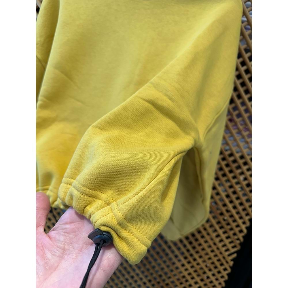 124247 ÇOCUK KOLU APLİKELİ İÇİ ŞARDONLU OVERSİZE SWEAT