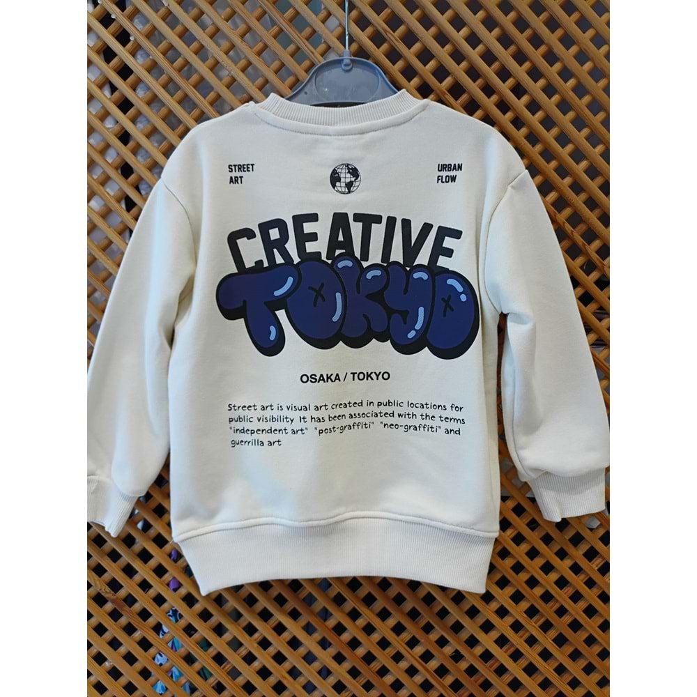 4120 ÇOCUK PAMUKLU SIRT BASKILI SWEAT