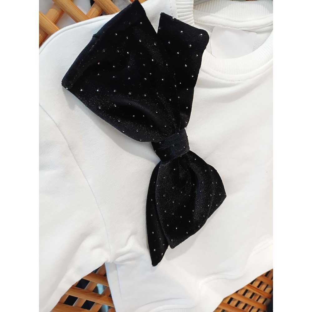 0278 ÇOCUK TAŞ DETAY BALON ETEKLİ SWEAT TAKIM