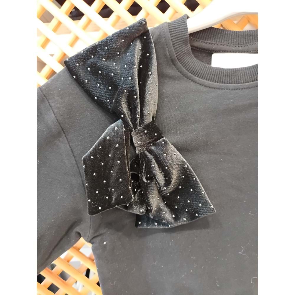 0278 ÇOCUK TAŞ DETAY BALON ETEKLİ SWEAT TAKIM