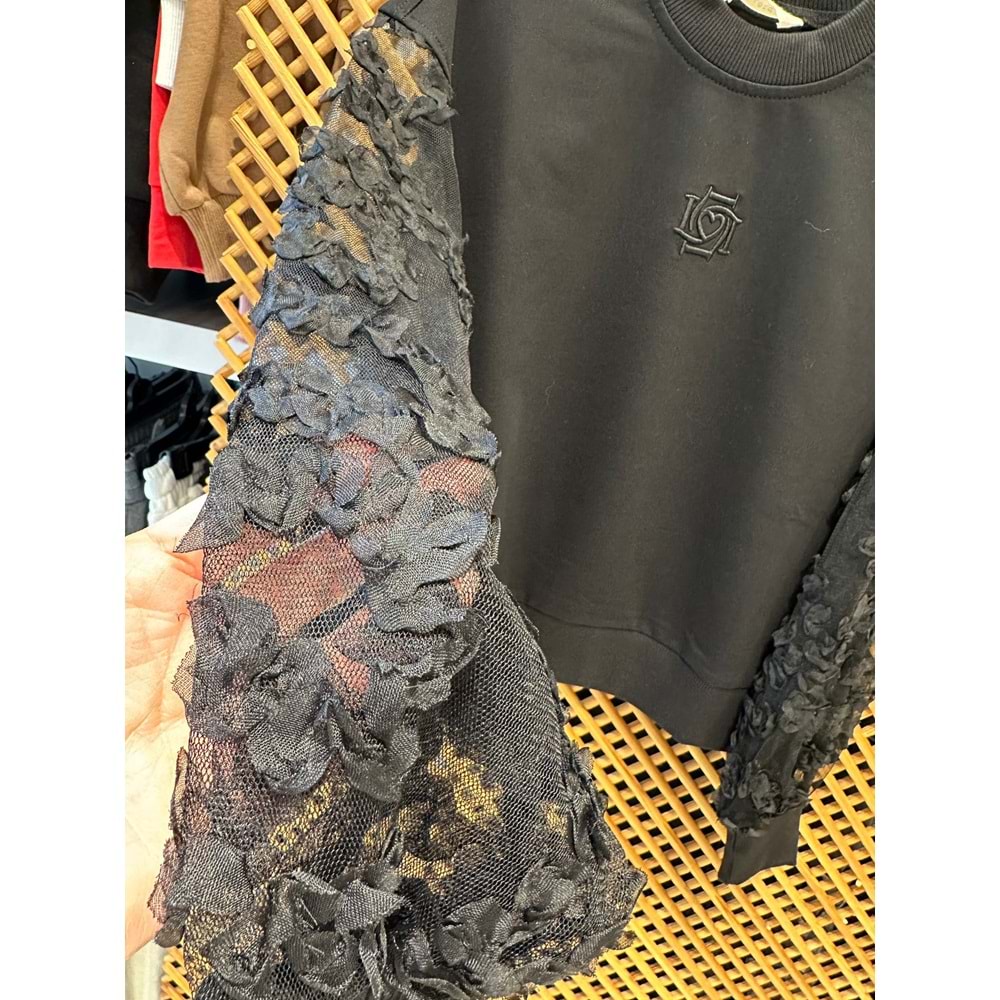 7965 ÇOCUK KOLLARI TÜLLÜ SWEAT