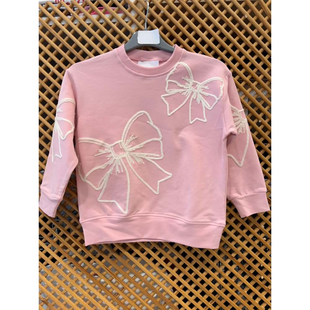 9043 ÇOCUK FİYONK NAKIŞLI SWEAT