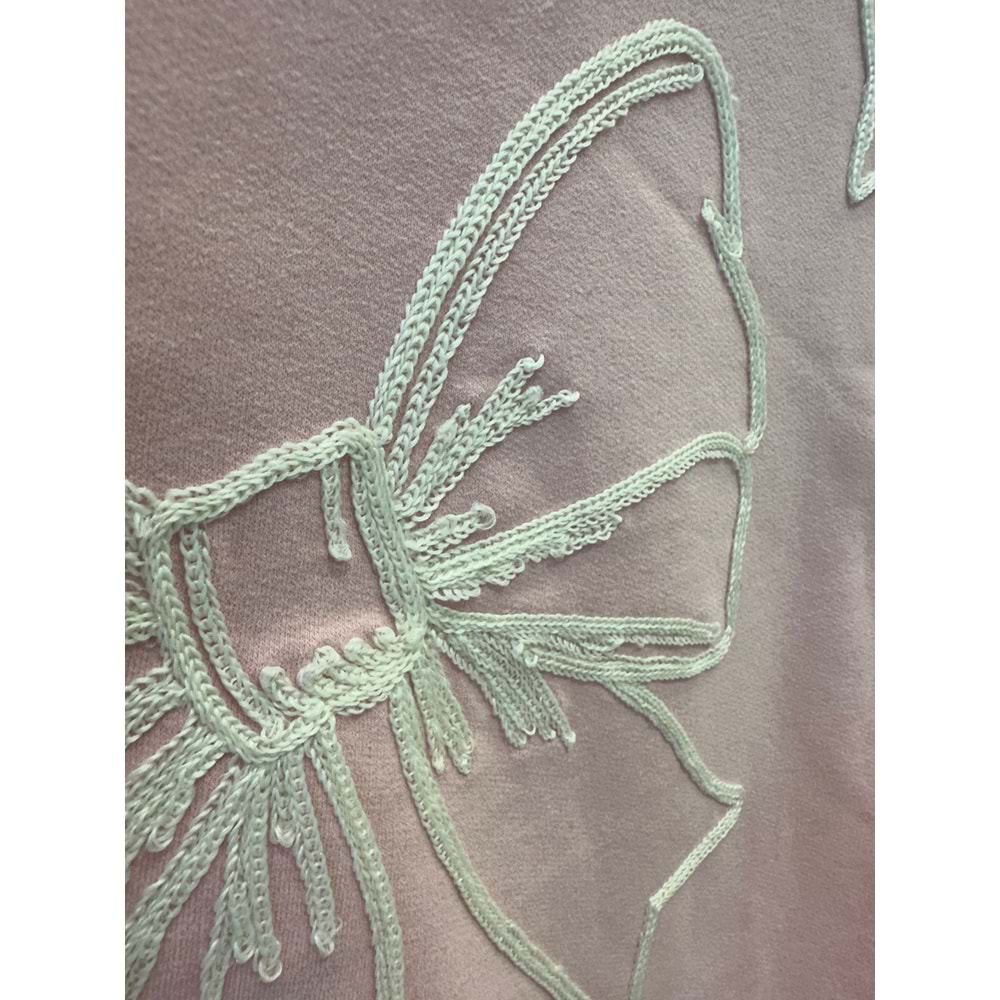 9043 ÇOCUK FİYONK NAKIŞLI SWEAT