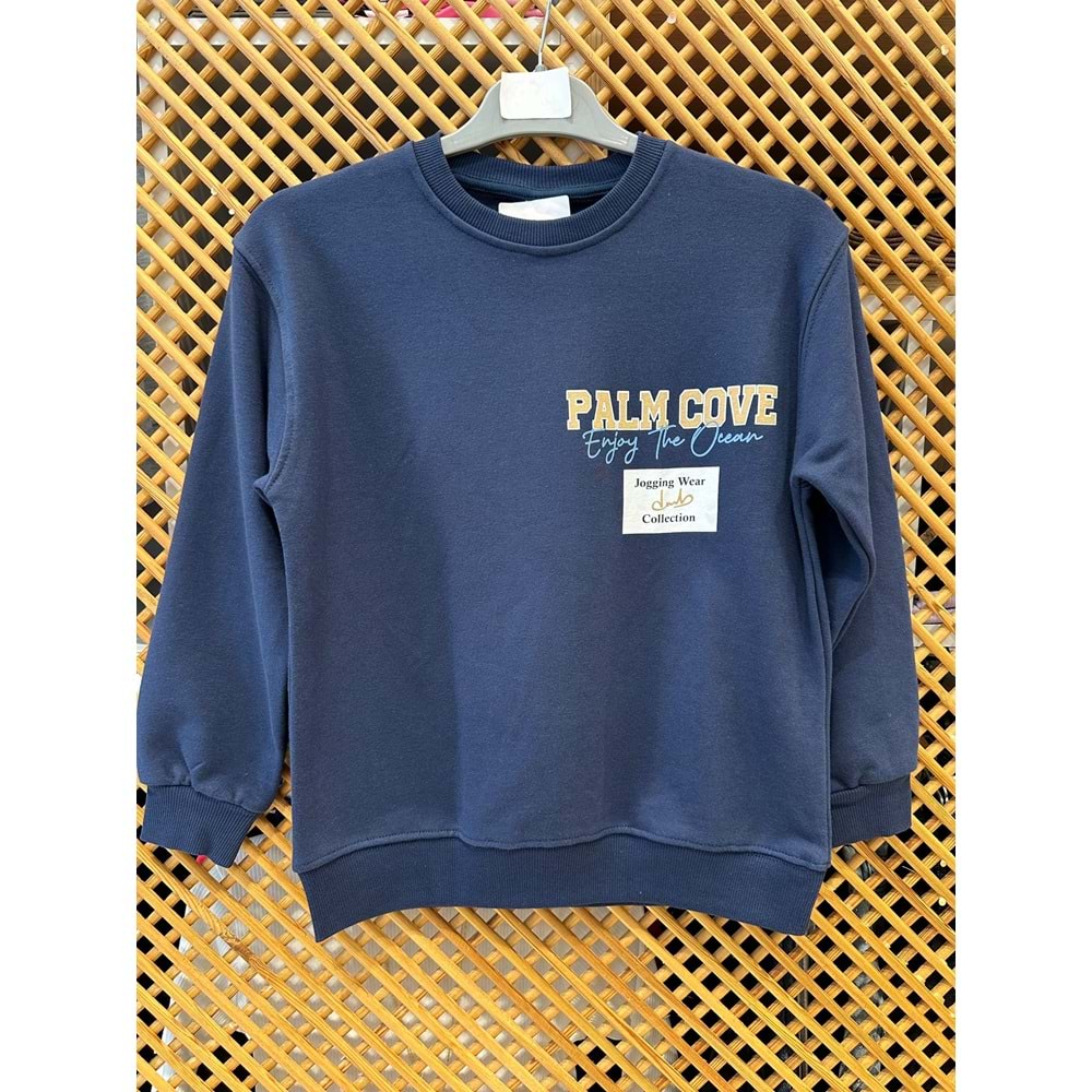 4099 ÇOCUK SIRTI VE ÖNÜ BASKILI SWEAT