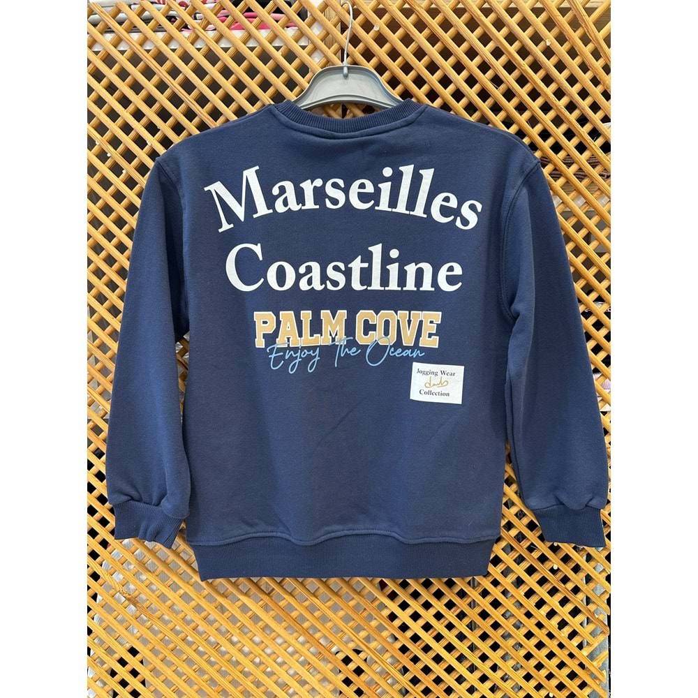 4099 ÇOCUK SIRTI VE ÖNÜ BASKILI SWEAT