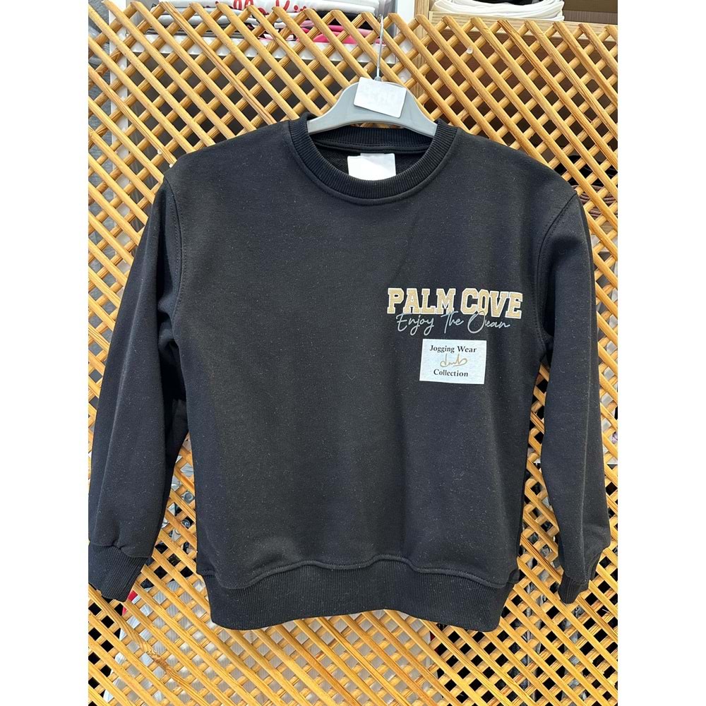 4099 ÇOCUK SIRTI VE ÖNÜ BASKILI SWEAT