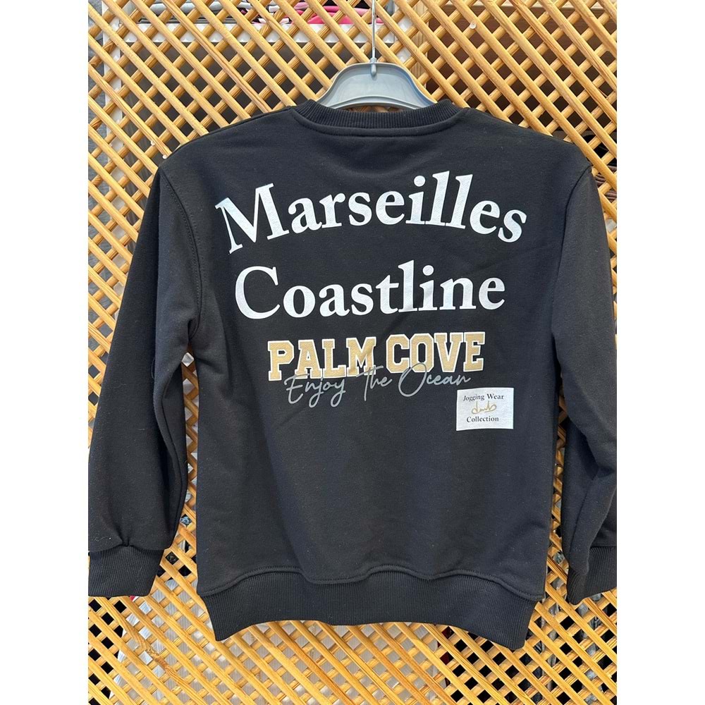 4099 ÇOCUK SIRTI VE ÖNÜ BASKILI SWEAT