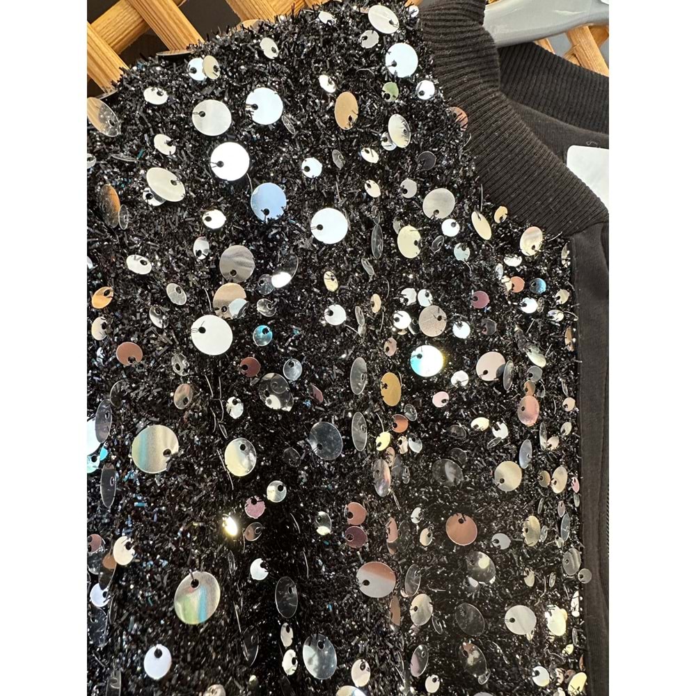 4956 ÇOCUK İÇİ PAMUK PENYE ASTAR PUL PAYET CEKET