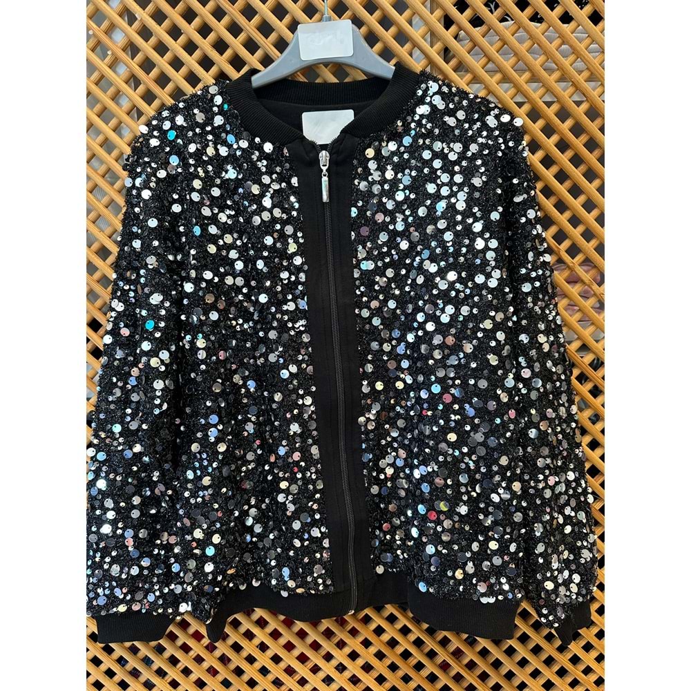 4956 ÇOCUK İÇİ PAMUK PENYE ASTAR PUL PAYET CEKET