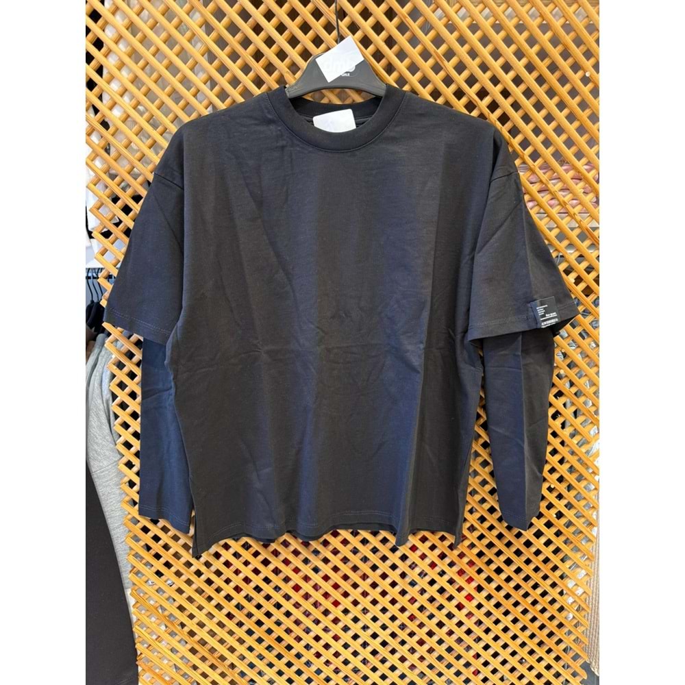 225275 ÇOCUK ÇİFT KOLLU SWEAT SİYAH