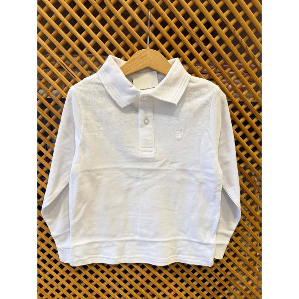 1300 ÇOCUK POLO YAKA UZUN KOLLU TİŞÖRT