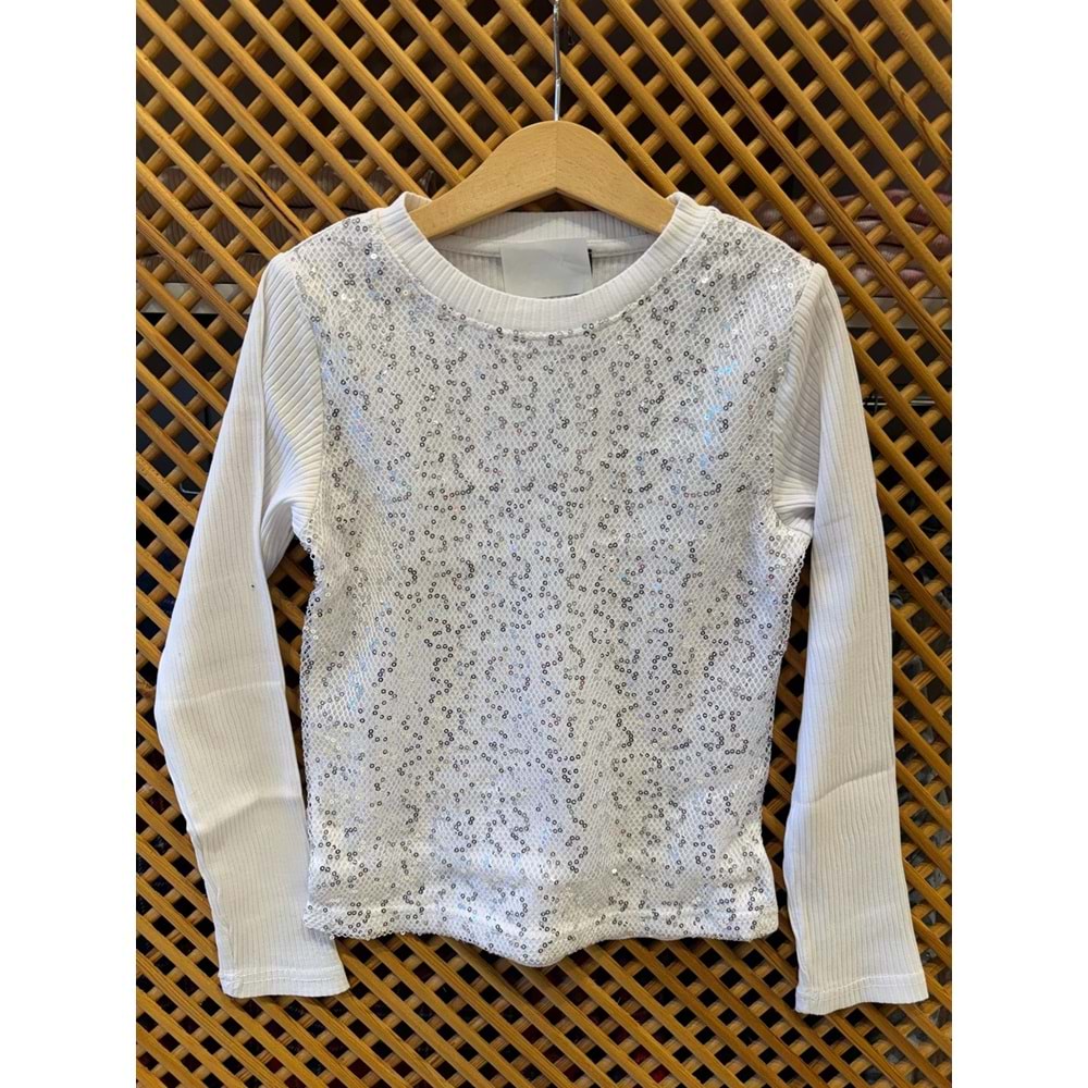 4646 ÇOCUK ÖNÜ PAYETLİ UZUN KOLLU KAŞKORSE BADİ