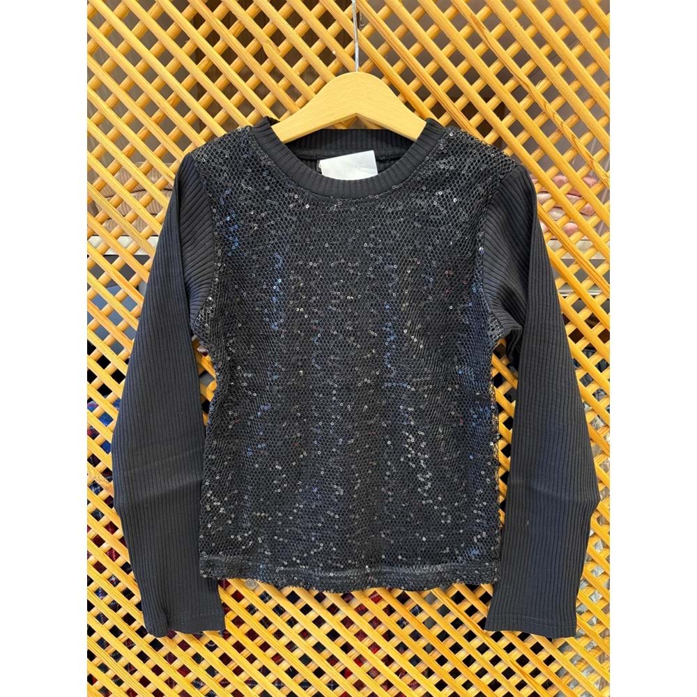 4646 ÇOCUK ÖNÜ PAYETLİ UZUN KOLLU KAŞKORSE BADİ