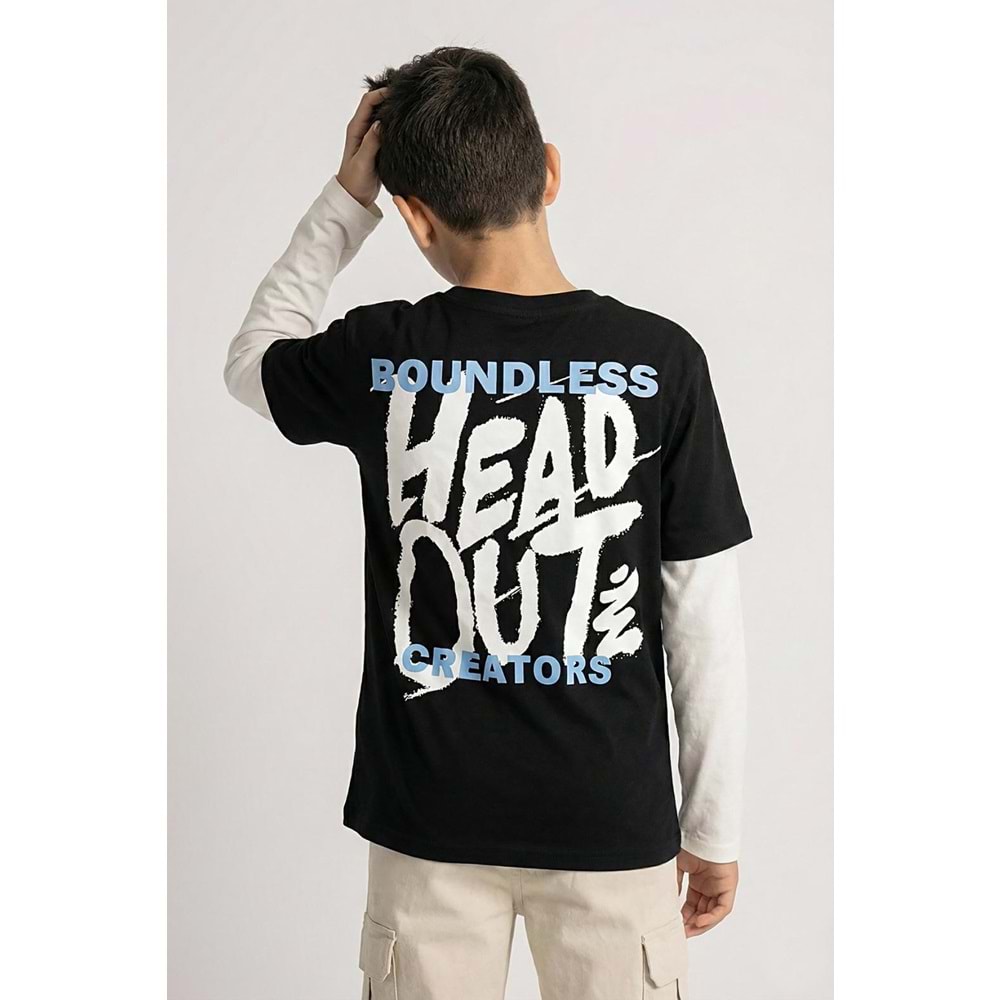 4151 ÇOCUK ÇİFT KOLLU SIRT BASKILI SWEAT