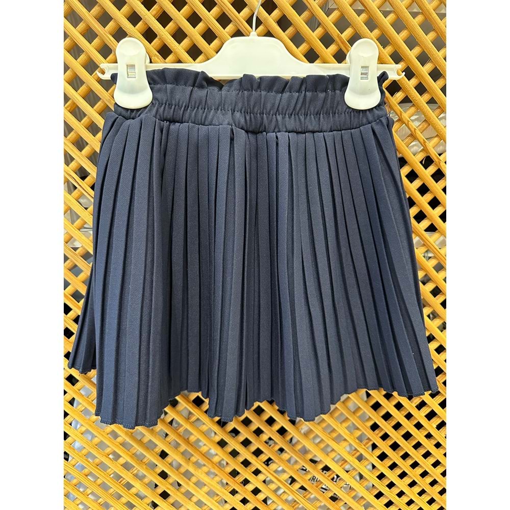 4621 ÇOCUK PAMUKLU KUMAŞ BELİ LASTİKLİ PİLİSELİ ETEK