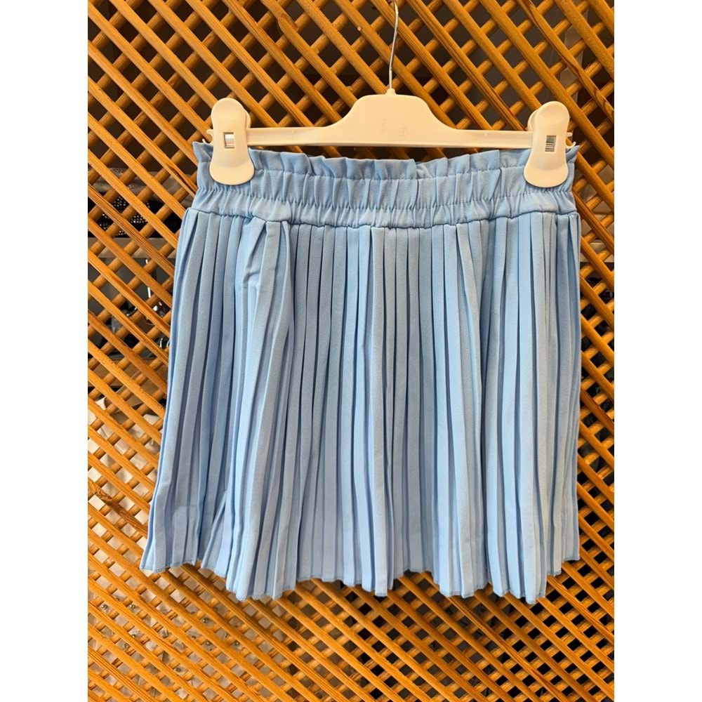 4621 ÇOCUK PAMUKLU KUMAŞ BELİ LASTİKLİ PİLİSELİ ETEK