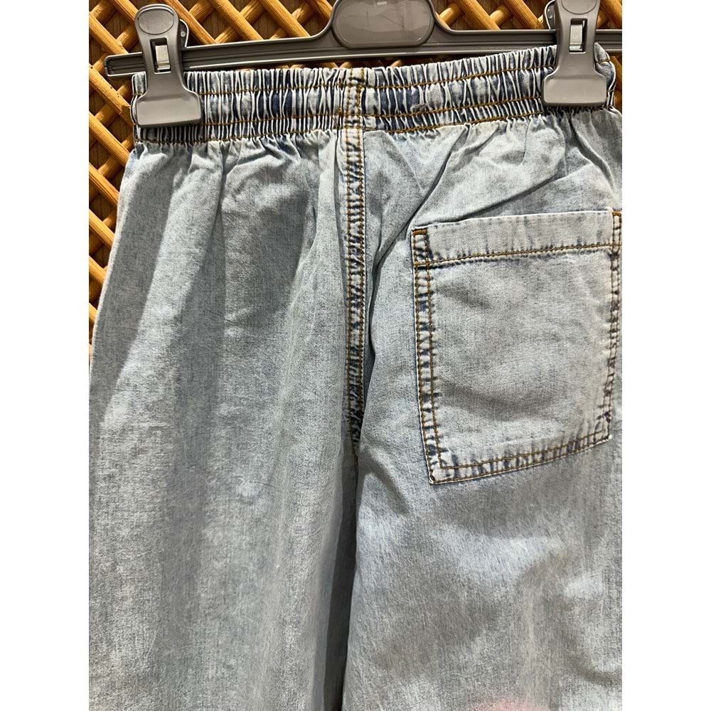 0723 ÇOCUK BEL LASTİKLİBOL PAÇA İNCE KOT PANTOLON
