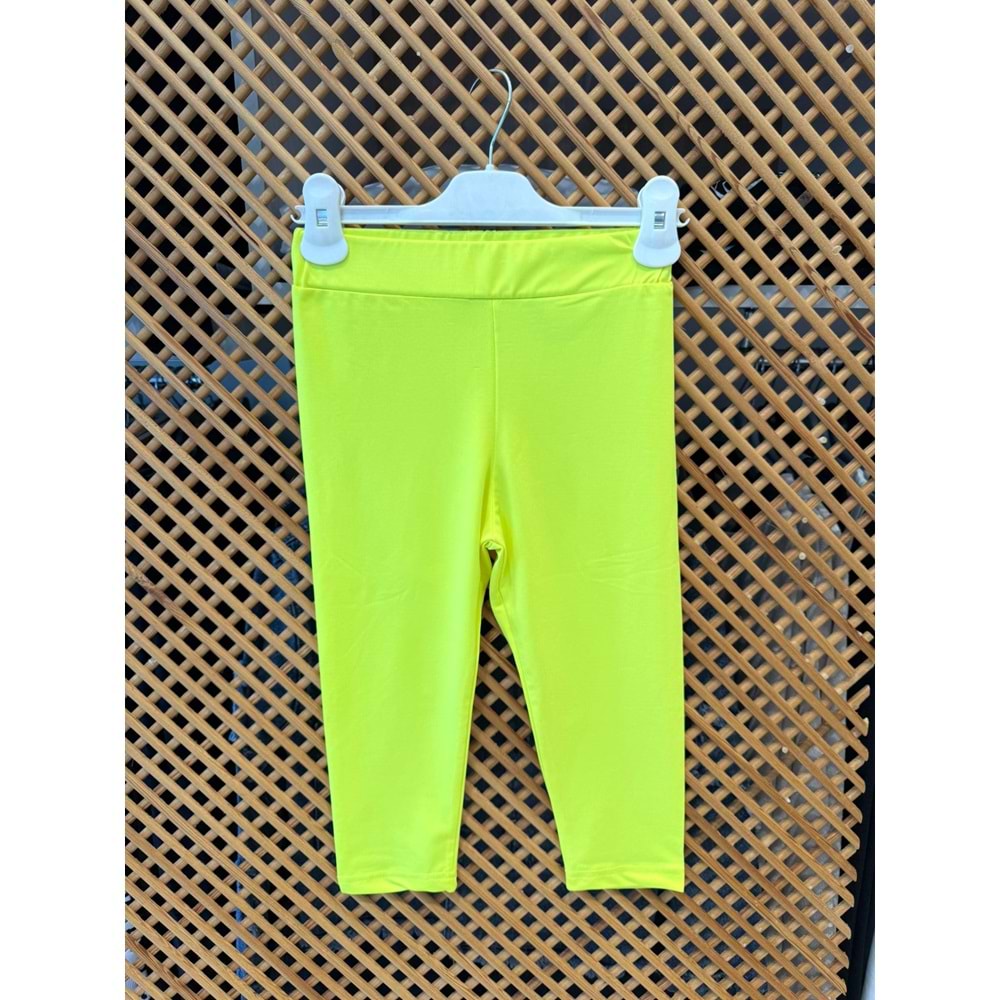 2115 ÇOCUK MİKRO KUMAŞ NEON RENK KAPRİ TAYT