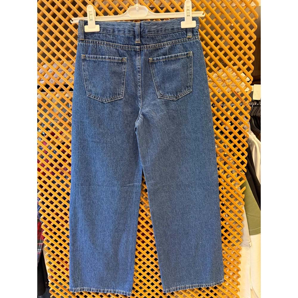 J11701 ÇOCUK YILDIZ APLİKELİ BOL PAÇA PANTOLON