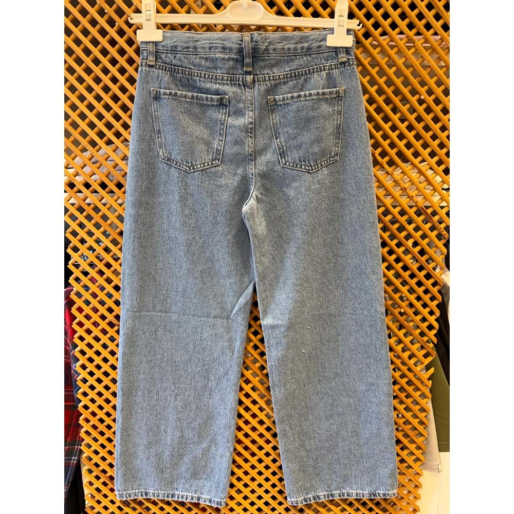 J11701 ÇOCUK YILDIZ APLİKELİ BOL PAÇA PANTOLON