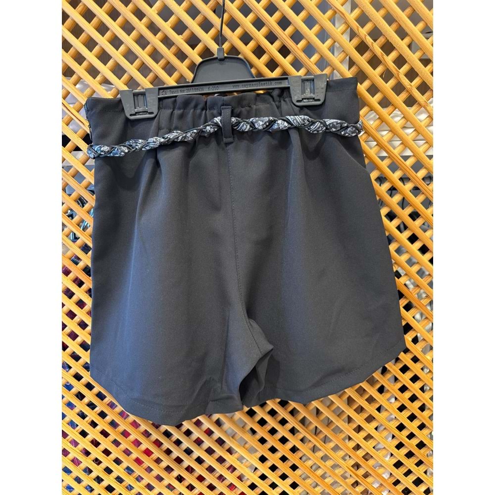 36214 ÇOCUK GARSON BOY KEMER DETAY ŞORT ETEK