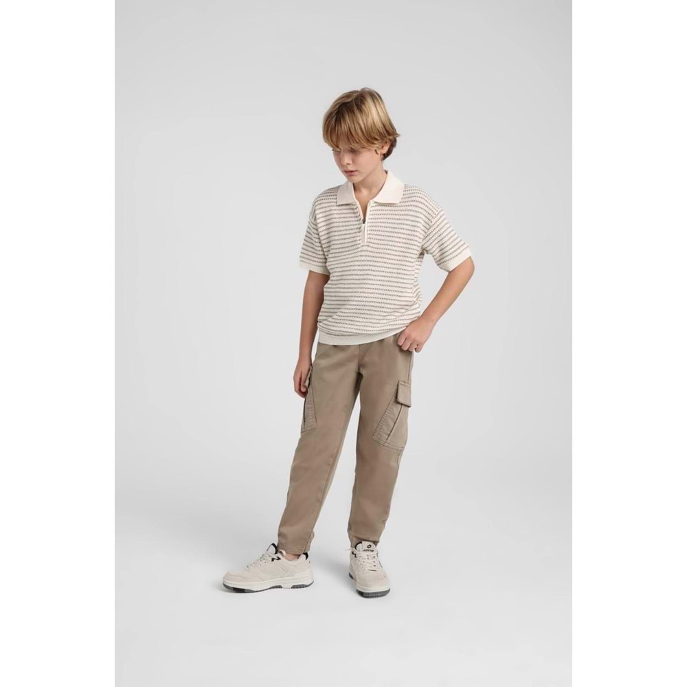 25291 ÇOCUK KARGO CEP DOKUMA PANTOLON