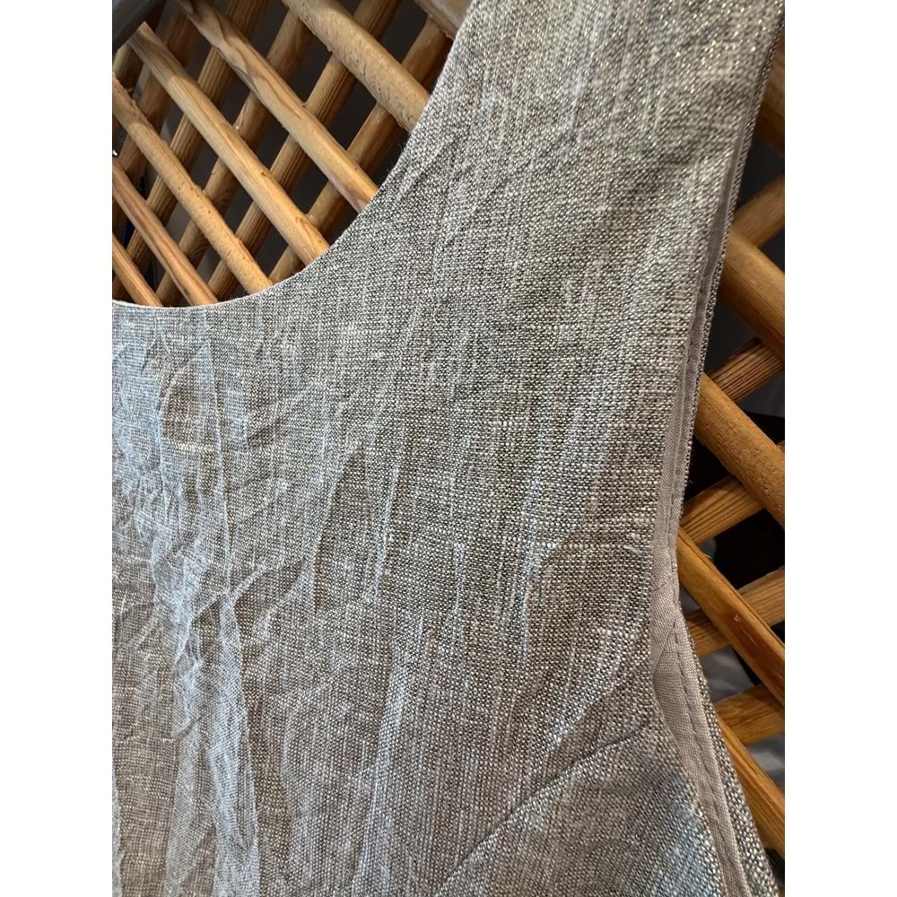 70885 ÇOCUK SİMLİ KUMAŞ BELİ GÜL VE TAŞ DETAYLI ASKILI ELBİSE